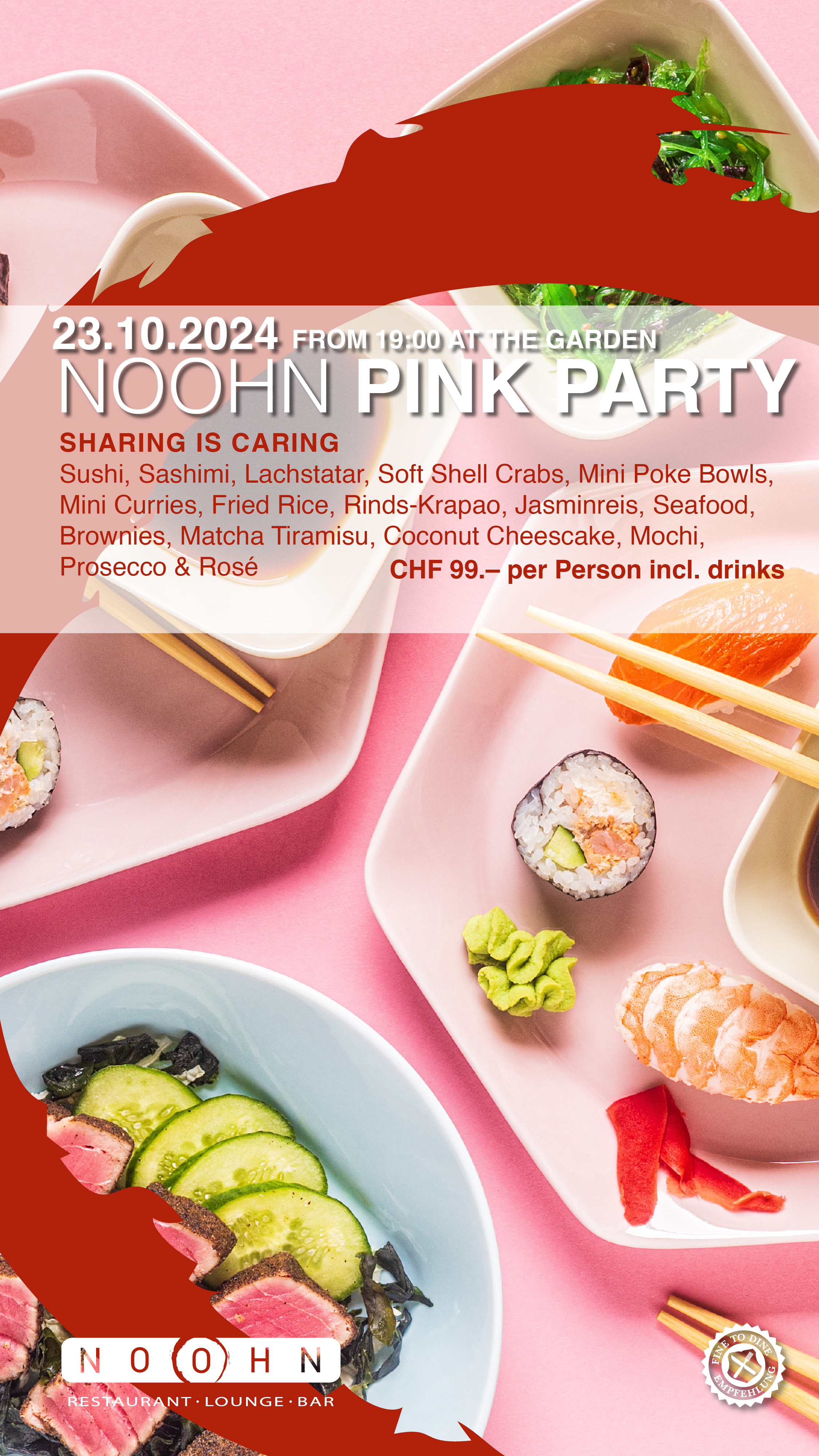 Pink Party im Noohn Garten 